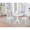 International Concepts Round 36 in Round Top Pedestal Table, with 2 C08-617 Chairs, White, 36 in W, 36 in L, 29.1 in H K08-36RT-C617P - alternate 2